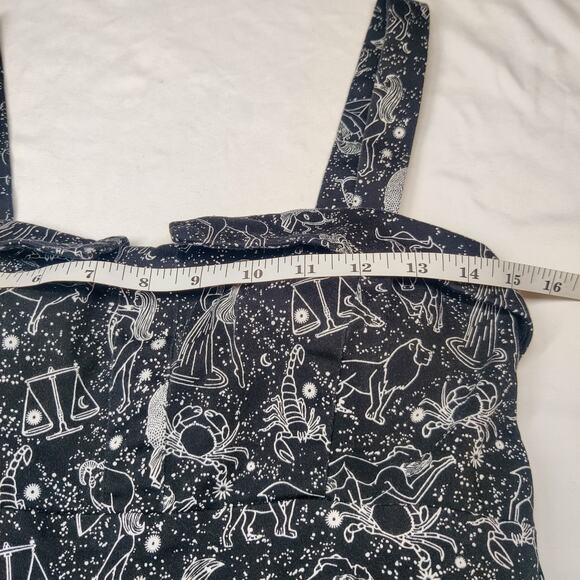 Eva Rose Zodiac Astrology Black Celestial Retro Mini Dress Medium Rockabilly - Picture 9 of 12